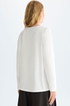 Drawing jersey straight-fit t-shirt