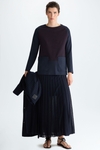 Houndstooth jacquard A-line t-shirt