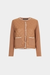 Stretch-knit quilted nylon straight-fit jacket