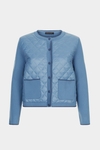 Stretch-knit quilted nylon straight-fit jacket