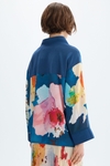 Blusa oversize punto stretch twill estampado