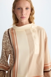 Gambito Gutenberg print twill oversize blouse