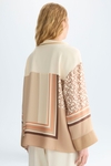Gambito Gutenberg print twill oversize blouse