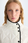 Stretch knit Origami-quilted nylon jacket