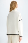 Stretch knit Origami-quilted nylon jacket