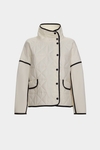 Origami-quilted combined short jacket
