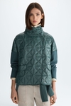 Origami-quilted combined short jacket
