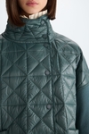 Origami-quilted combined short jacket