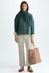 Origami-quilted combined short jacket