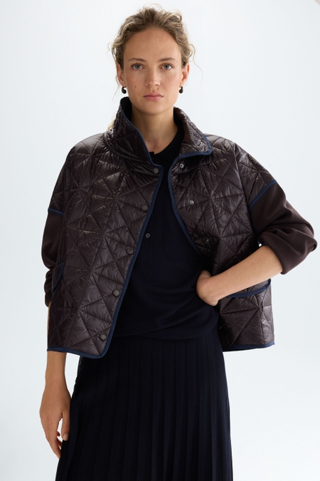 ORIGAMI-QUILTED COMBINED SHORT JACKET