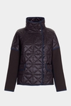 Origami-quilted combined short jacket