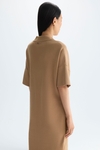 Double-faced stretch-knit straight-fit top
