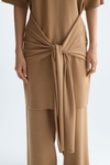 Double-faced stretch-knit straight-fit top