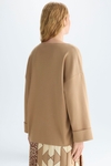Double-faced stretch-knit cocoon-fit sweater