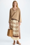 Double-faced stretch-knit cocoon-fit sweater