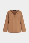 Double-faced stretch-knit cocoon-fit sweater