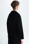 Wool knit double-breasted short jacket