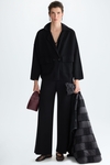 Wool knit double-breasted short jacket