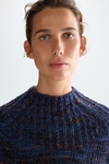Flake yarn thick knit oversize sweater