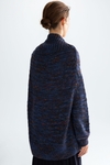 Flake yarn thick knit oversize sweater