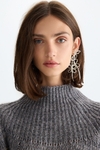 Funnel neck mohair Lurex oversize sweater