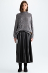 Funnel neck mohair Lurex oversize sweater