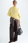 Funnel neck mohair oversize sweater