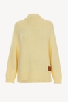 Funnel neck mohair oversize sweater