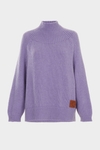 Funnel neck mohair oversize sweater