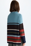 Striped wool straight-fit mock-neck sweater