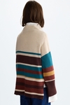 Striped wool straight-fit mock-neck sweater