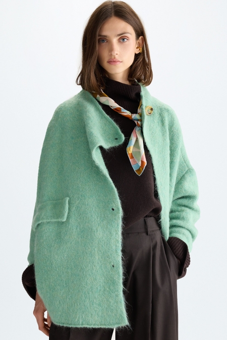 CHAQUETÓN OVERSIZE MOHAIR PELO LARGO