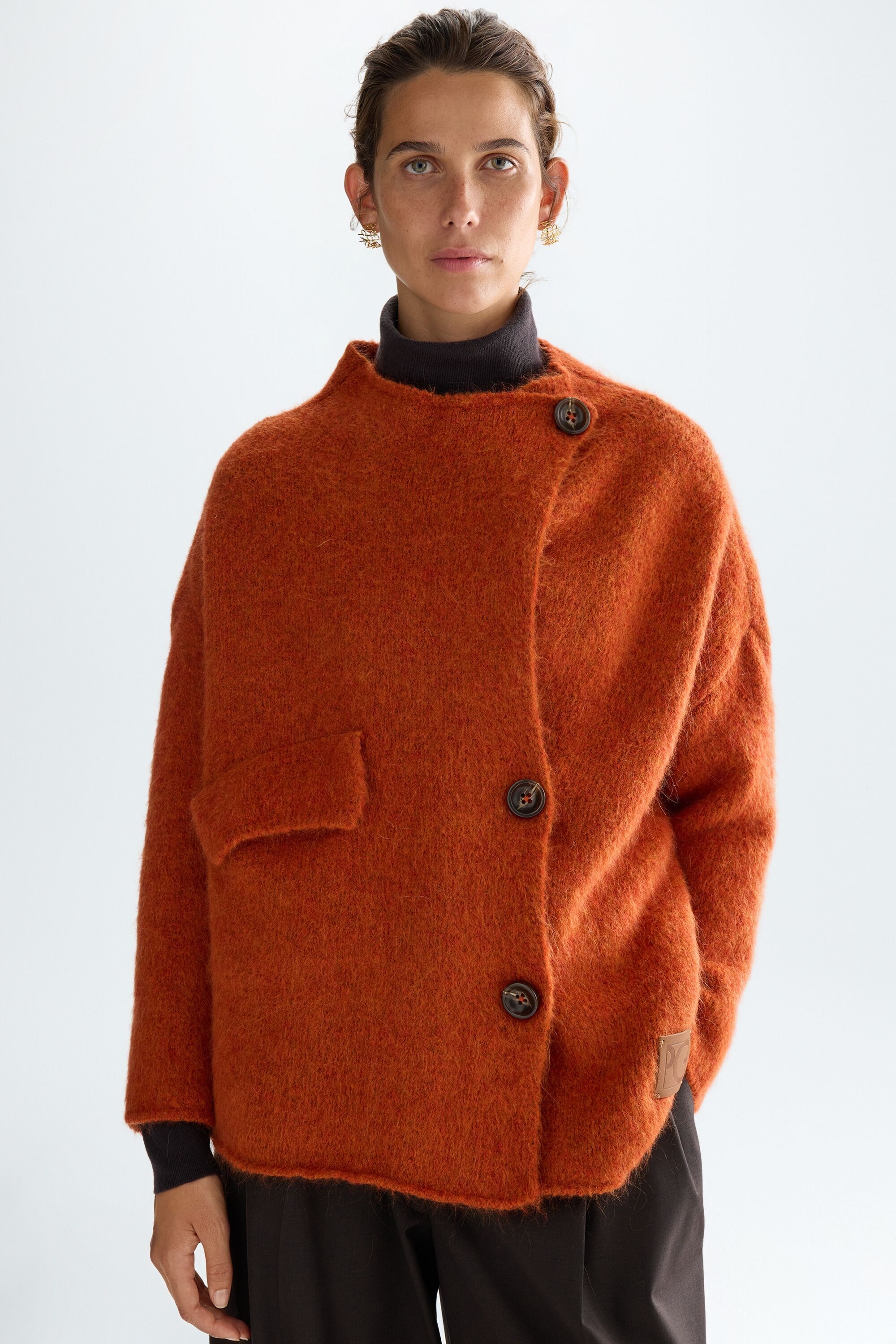 Chaquetón oversize mohair pelo largo