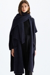 Poncho oversize mohair bufanda