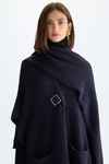 Poncho oversize mohair bufanda