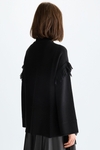 Fringed wool oversize sweater