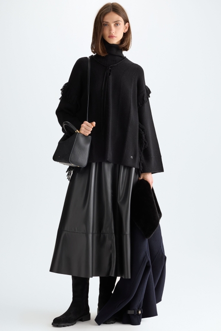 FRINGED WOOL OVERSIZE SWEATER