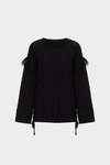 Fringed wool oversize sweater