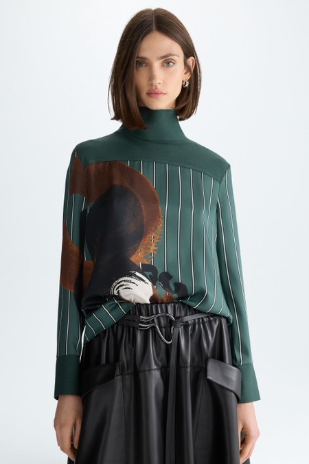PINCELADA OCHO PRINT COMBINED STRAIGHT-FIT BLOUSE