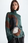 Pincelada Ocho print combined straight-fit blouse