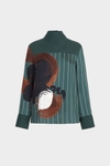 Blusa recta combinada estampado Pincelada Ocho