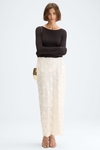 Metallic stretch-knit fitted sweater