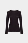 Metallic stretch-knit fitted sweater