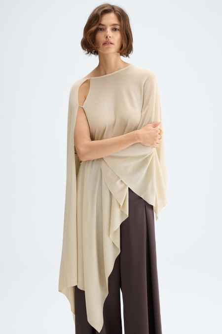 SEMI-SHEER LUREX MULTI-POSITION CAPE