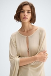 Semi-sheer Lurex multi-position cape