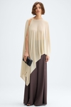 Semi-sheer Lurex multi-position cape
