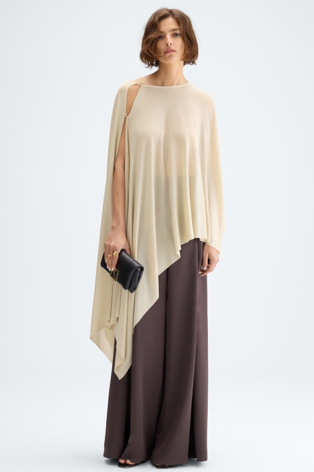 SEMI-SHEER LUREX MULTI-POSITION CAPE