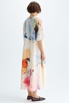 Vestido midi oversize twill estampado