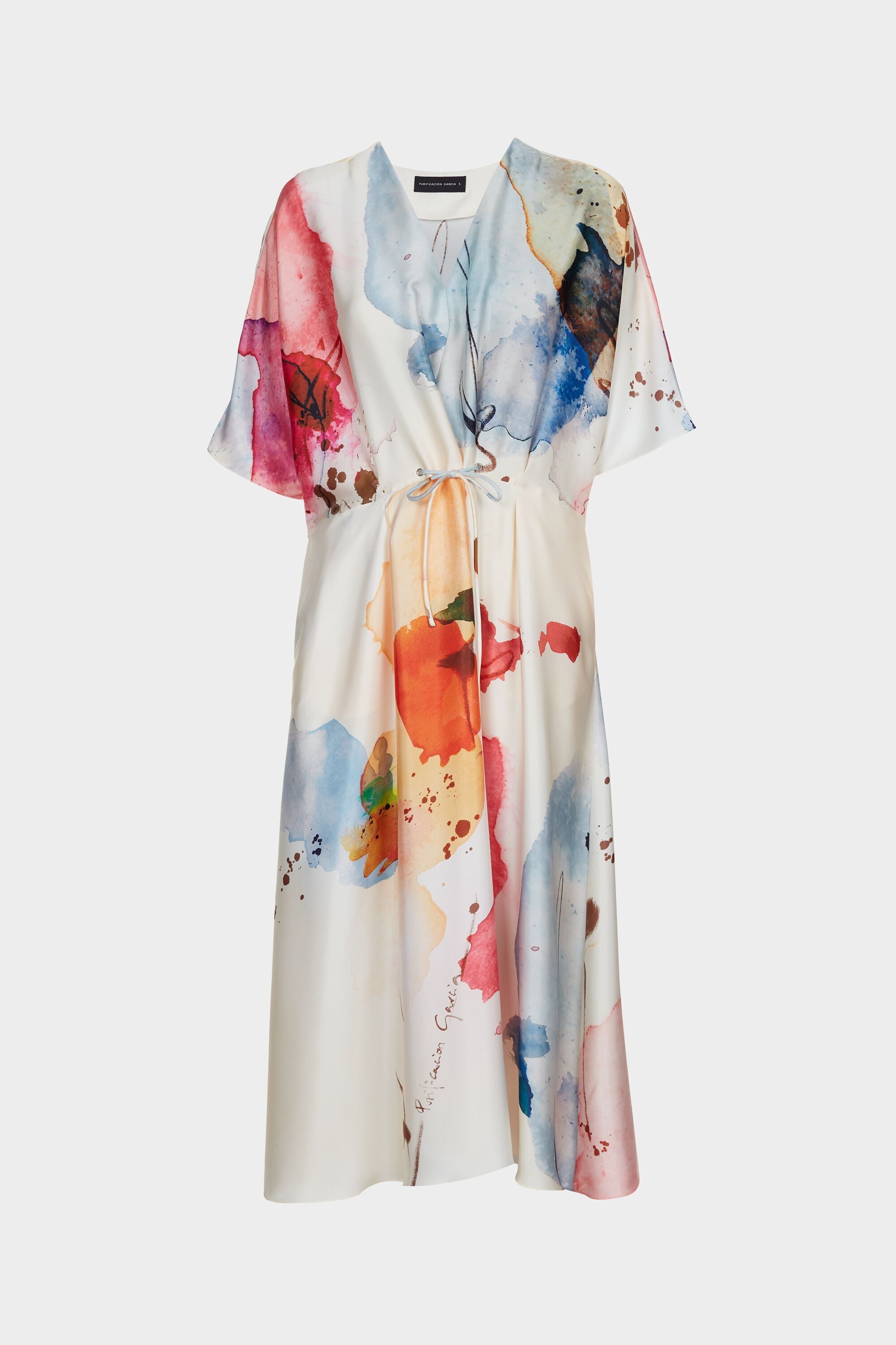 ❤️新品❤️Formentera Pleated Bicolor Dress Beach dress with tropical print brand LIU JO