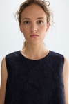Floral jacquard midi dress